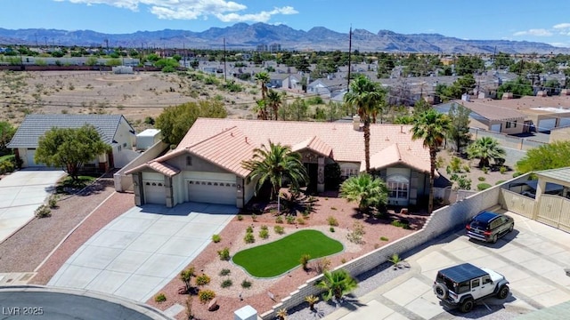 7540 Crystal Cave Dr, Las Vegas, NV 89117 - aerial view of residential area with a mountain backdrop