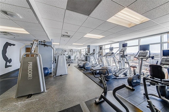 150 Las Vegas Blvd Unit 2016, North Las Vegas, NV 89101 - workout area with a drop ceiling
