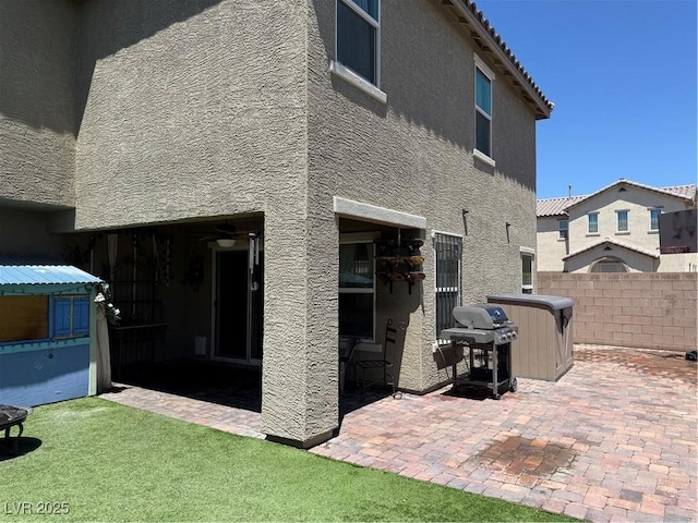 3855 Park Field Dr, Las Vegas, NV 89120 - rear view of property with a patio area, stucco siding, and fence