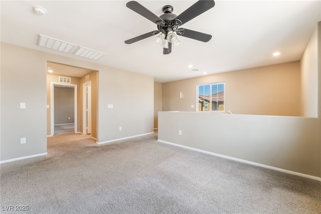 3855 Park Field Dr, Las Vegas, NV 89120 - carpeted spare room with baseboards, a smoke detector, a ceiling fan, and recessed lighting