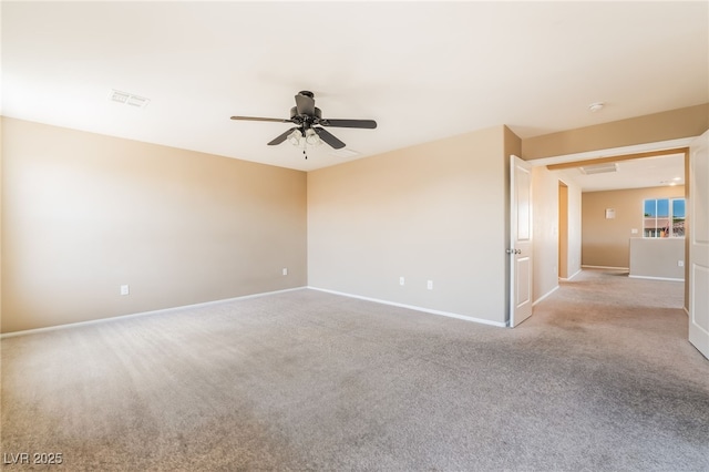 3855 Park Field Dr, Las Vegas, NV 89120 - spare room with ceiling fan, baseboards, and light colored carpet