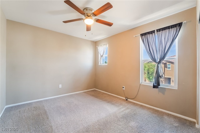 3855 Park Field Dr, Las Vegas, NV 89120 - carpeted empty room with baseboards and ceiling fan