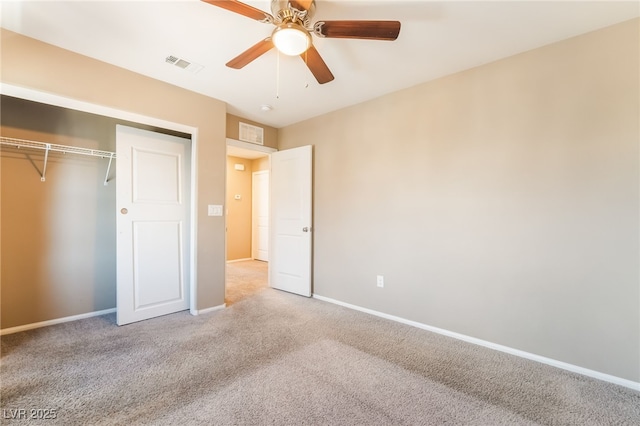 3855 Park Field Dr, Las Vegas, NV 89120 - unfurnished bedroom featuring carpet floors, baseboards, a closet, and a ceiling fan