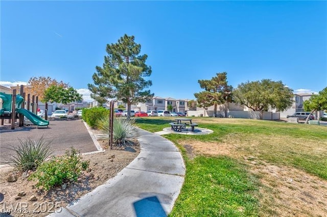 9979 Keephills St, Las Vegas, NV 89183 - view of community featuring a yard and a residential view