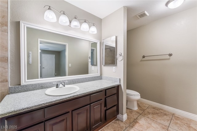 2700 N Rainbow Blvd Unit 1080, Las Vegas, NV 89108 - bathroom with vanity, tile patterned floors, toilet, and baseboards