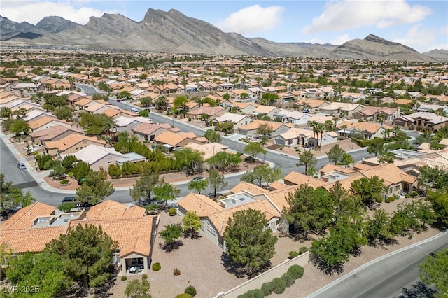 aerial perspective of suburban area featuring mountains