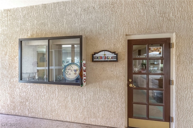 exterior view of stucco siding