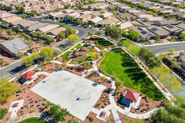 aerial view of residential area