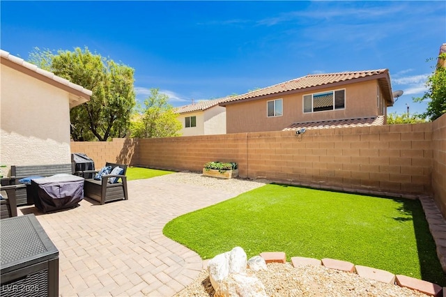 8717 Early Horizon Dr, Las Vegas, NV 89178 - view of patio / terrace with a fenced backyard