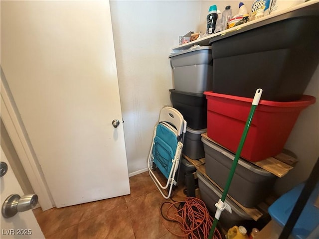 view of storage area