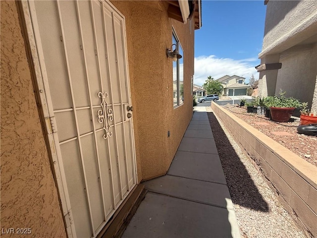 view of home's exterior featuring stucco siding