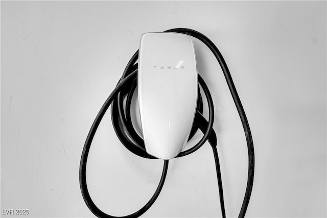 garage view of electric vehicle charger