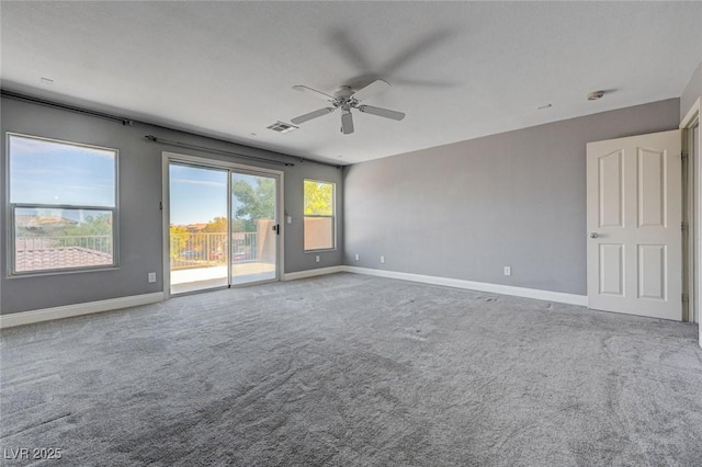 484 Merseyside Dr, Las Vegas, NV 89178 - empty room featuring a ceiling fan, baseboards, and carpet flooring