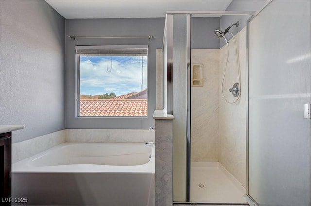 484 Merseyside Dr, Las Vegas, NV 89178 - bathroom featuring a shower stall and a garden tub