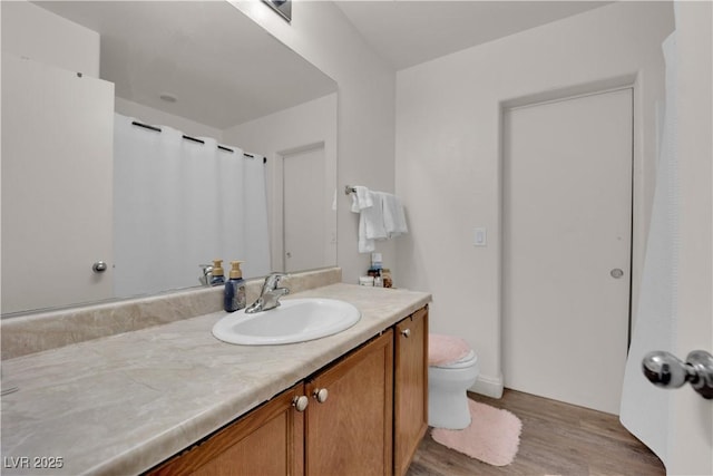 9141 Careful Canvas Ave, Las Vegas, NV 89149 - full bath with wood finished floors, toilet, and vanity