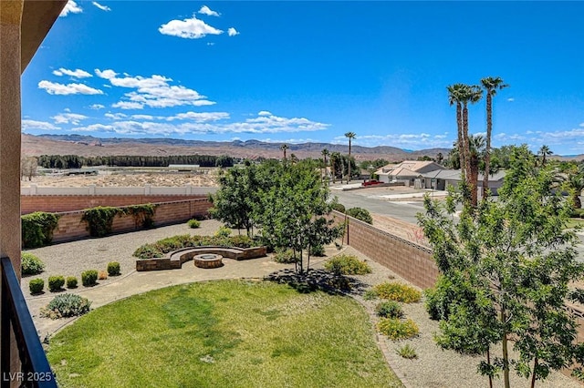 1182 Thomas Bay Cir, Logandale, NV 89021 - view of yard with a mountain view and a patio area