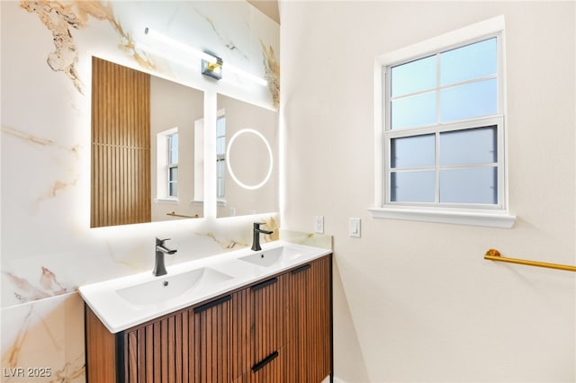 5009 Elm Grove Dr, Las Vegas, NV 89130 - full bath with double vanity