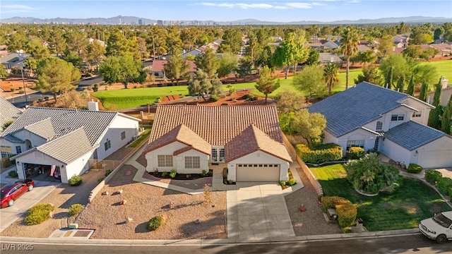5009 Elm Grove Dr, Las Vegas, NV 89130 - aerial perspective of suburban area with mountains