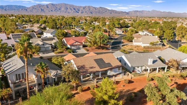 5009 Elm Grove Dr, Las Vegas, NV 89130 - aerial view of residential area with mountains