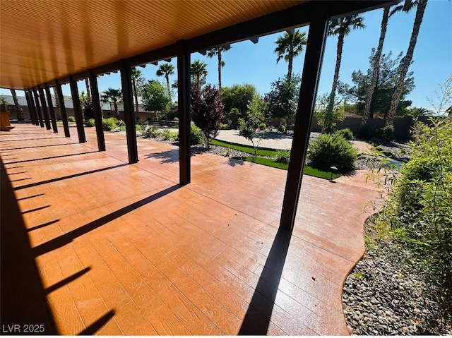 view of patio with fence