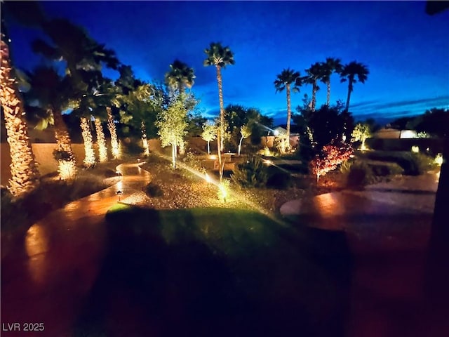 8225 Fulton Ranch St, Las Vegas, NV 89131 - view of yard at night