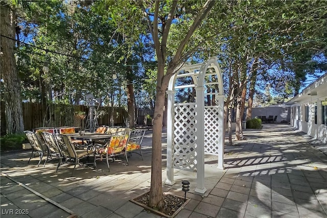 5159 N Monte Cristo Way, Las Vegas, NV 89149 - view of patio / terrace with a fenced backyard and outdoor dining area