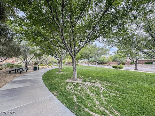 surrounding community featuring a lawn