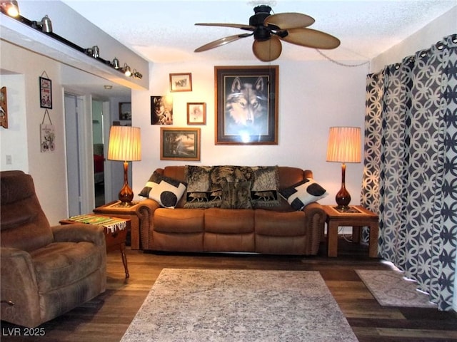 3720 Desert Marina Dr Unit 33, Laughlin, NV 89029 - living area featuring wood finished floors and ceiling fan