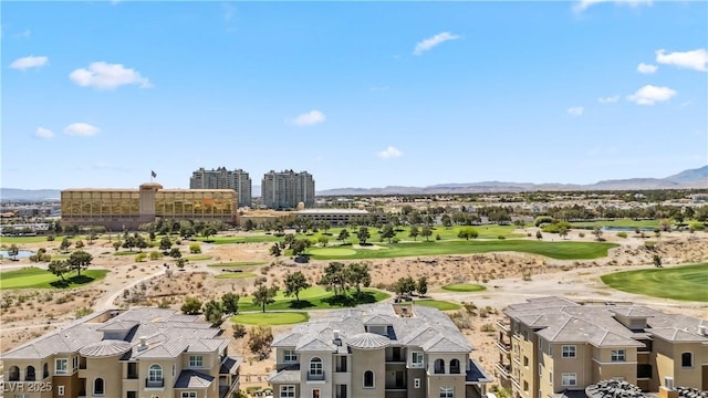 9125 Las Manaitas Ave Unit 302, Las Vegas, NV 89144 - bird's eye view of a golf course and mountains