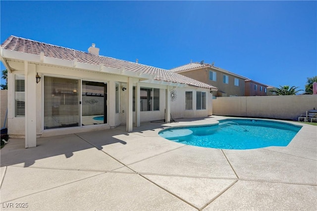 472 Staghorn Pass Ave, Las Vegas, NV 89183 - view of pool featuring a patio area and fence