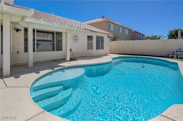 472 Staghorn Pass Ave, Las Vegas, NV 89183 - view of swimming pool featuring a patio area and fence