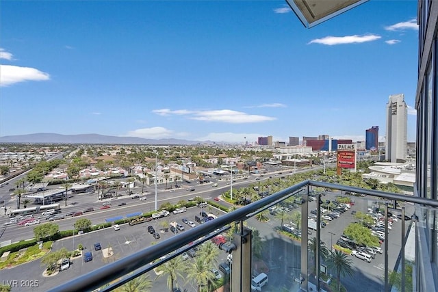 4381 W Flamingo Rd Unit 1101, Las Vegas, NV 89103 - balcony featuring a view of city and a mountain view