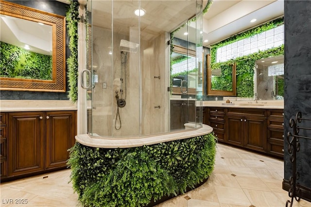 7625 Coley Ave, Las Vegas, NV 89117 - bathroom with vanity and a stall shower