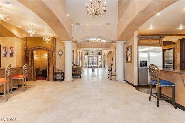 7625 Coley Ave, Las Vegas, NV 89117 - common area featuring a towering ceiling and recessed lighting