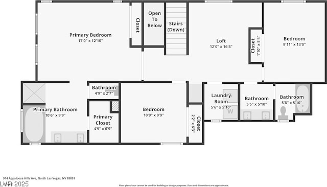 914 Appaloosa Hills Ave, North Las Vegas, NV 89081 - home floor plan
