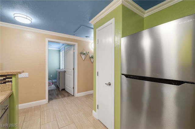 6655 Flaminian Ln Unit 104, North Las Vegas, NV 89084 - hallway featuring baseboards and ornamental molding