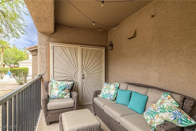 6655 Flaminian Ln Unit 104, North Las Vegas, NV 89084 - balcony featuring outdoor lounge area