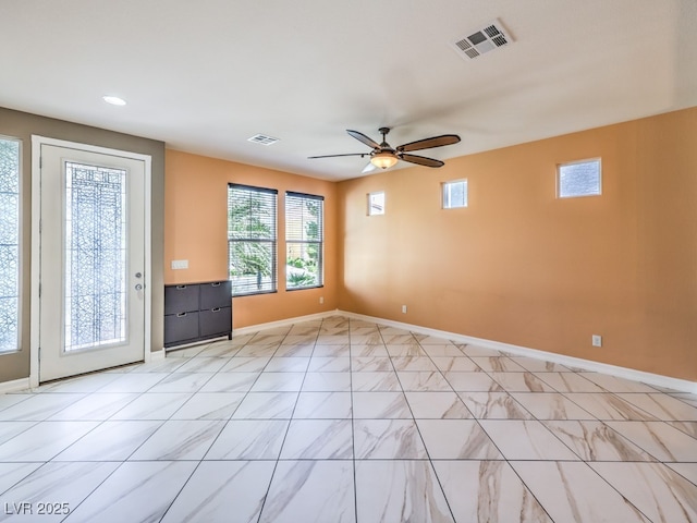 6779 Goose Watch Ct, Las Vegas, NV 89139 - entrance foyer with ceiling fan and recessed lighting