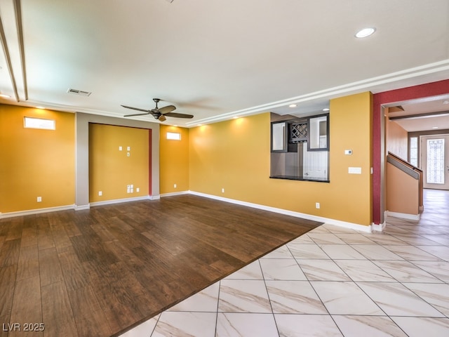 6779 Goose Watch Ct, Las Vegas, NV 89139 - spare room with a ceiling fan, recessed lighting, and wood finished floors