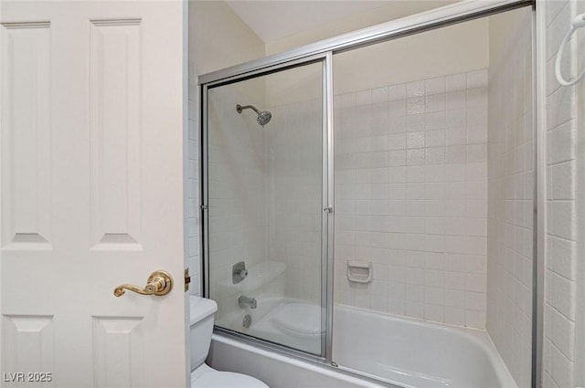 532 Greenbriar Pl, Boulder City, NV 89005 - bathroom featuring bath / shower combo with glass door and toilet