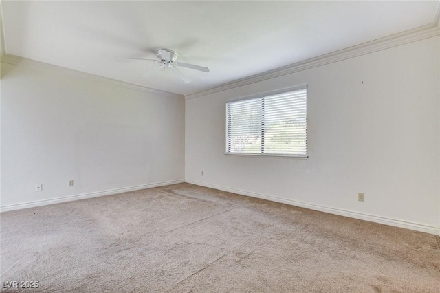 532 Greenbriar Pl, Boulder City, NV 89005 - unfurnished room featuring crown molding, ceiling fan, and carpet flooring