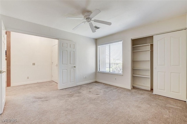 532 Greenbriar Pl, Boulder City, NV 89005 - unfurnished bedroom featuring carpet floors, a closet, and ceiling fan