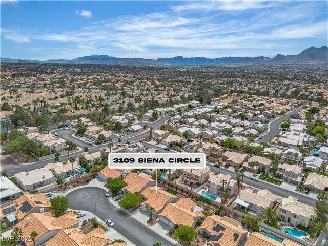 3109 Siena Cir, Las Vegas, NV 89128 - view of property location with mountains and nearby suburban area