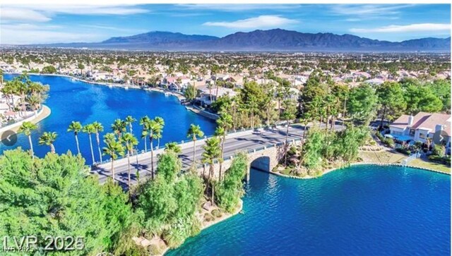 3109 Siena Cir, Las Vegas, NV 89128 - bird's eye view of a water and mountain view