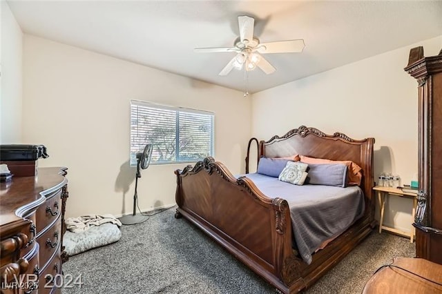 2110 Los Feliz St Unit 1066, Las Vegas, NV 89156 - bedroom with carpet and ceiling fan