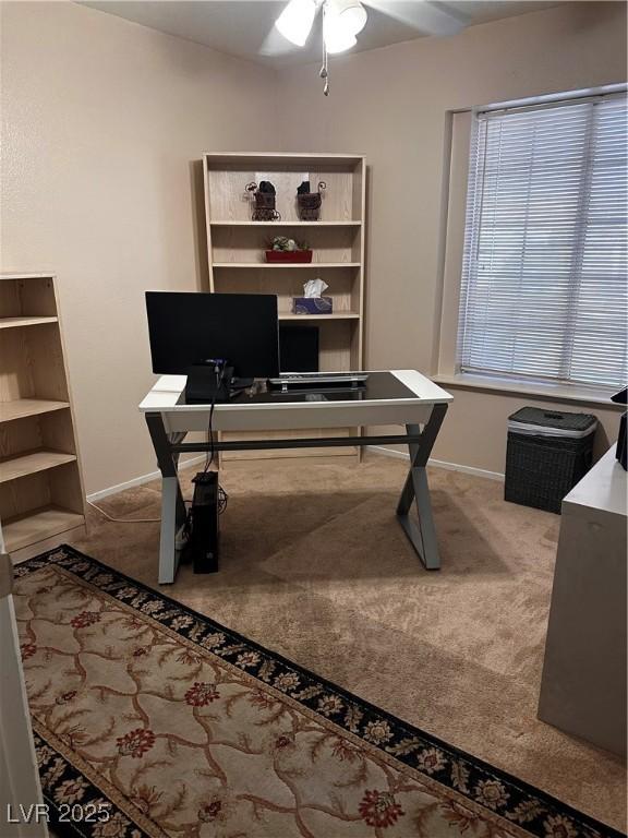 5020 Wildroot Rd, Las Vegas, NV 89130 - office with carpet flooring and a ceiling fan