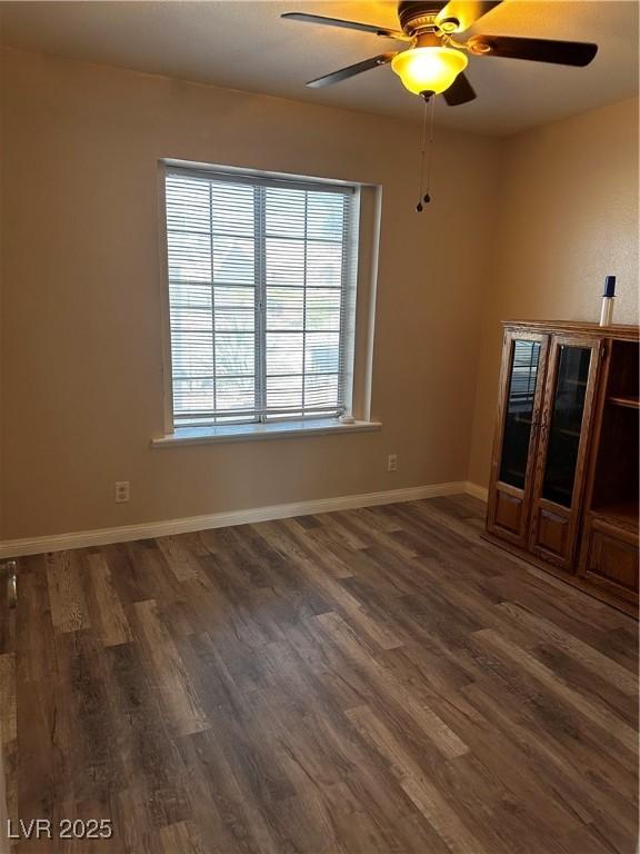 5020 Wildroot Rd, Las Vegas, NV 89130 - empty room featuring wood finished floors and ceiling fan