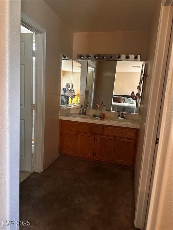 5020 Wildroot Rd, Las Vegas, NV 89130 - bathroom with double vanity and ensuite bathroom