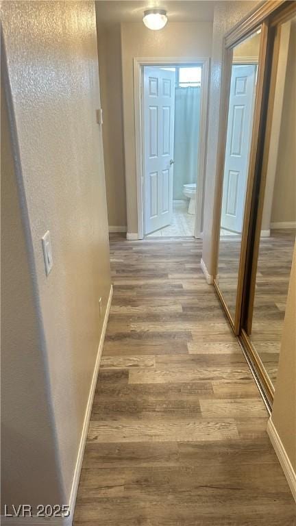 5020 Wildroot Rd, Las Vegas, NV 89130 - hall with wood finished floors and baseboards