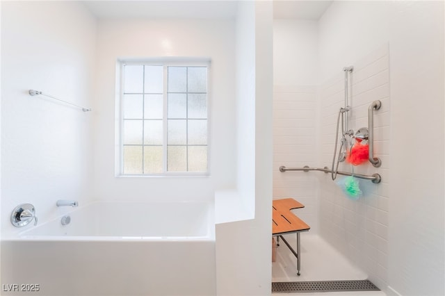 965 Nevada State Dr Unit 15104, Henderson, NV 89002 - bathroom with plenty of natural light, a bath, and a tile shower
